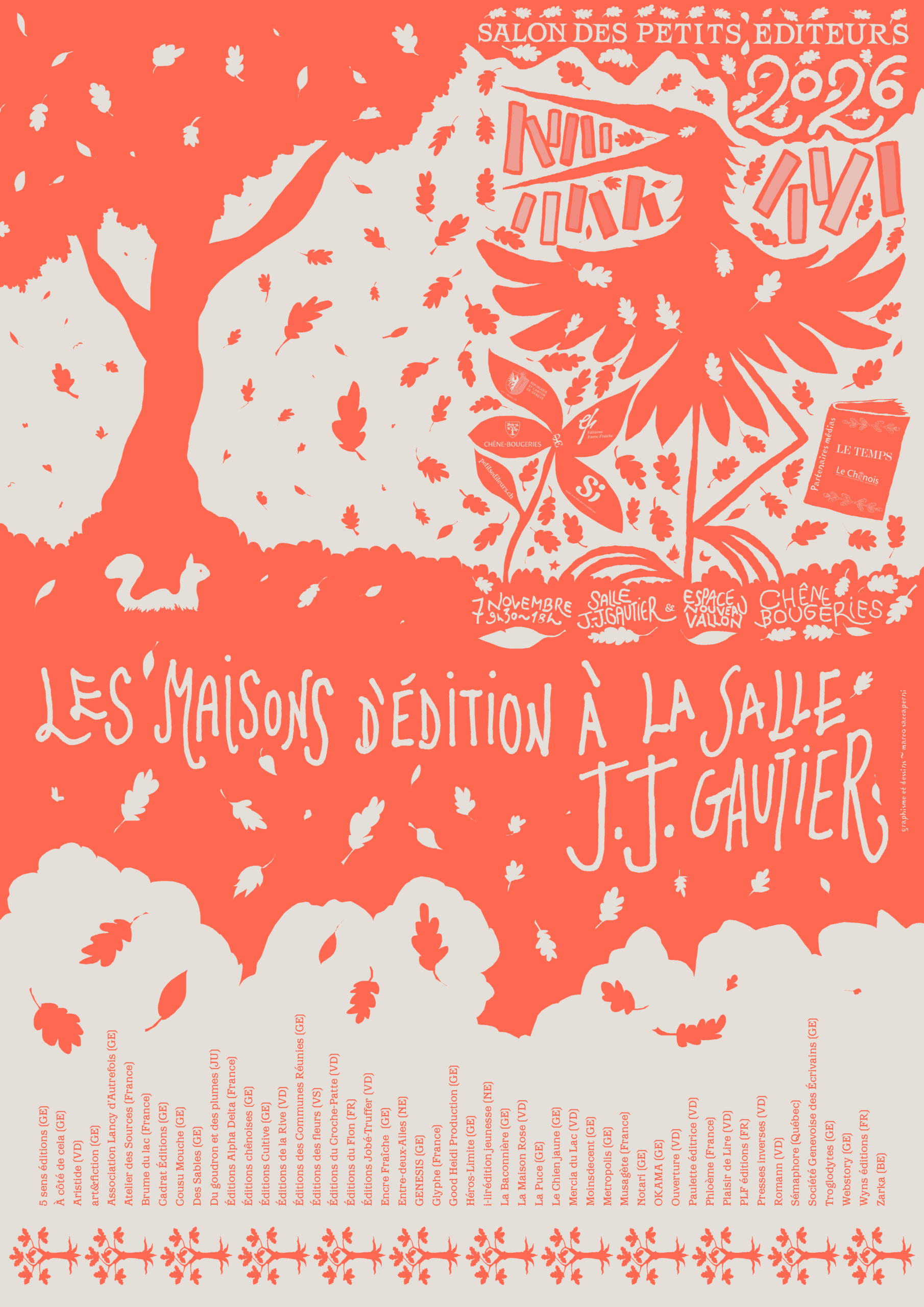 Dédicaces au Salon des petits éditeurs — 7 novembre 2026 — 9h30 à 12h — Chêne-Bougeries